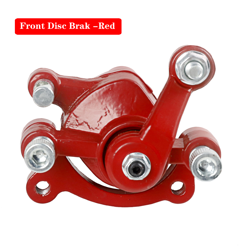 Accesorios de disco de freno para motocicleta, pinza de freno mecánica pequeña de cuatro ruedas de dos tiempos para Mini Scooter todoterreno de 49CC: Rojo