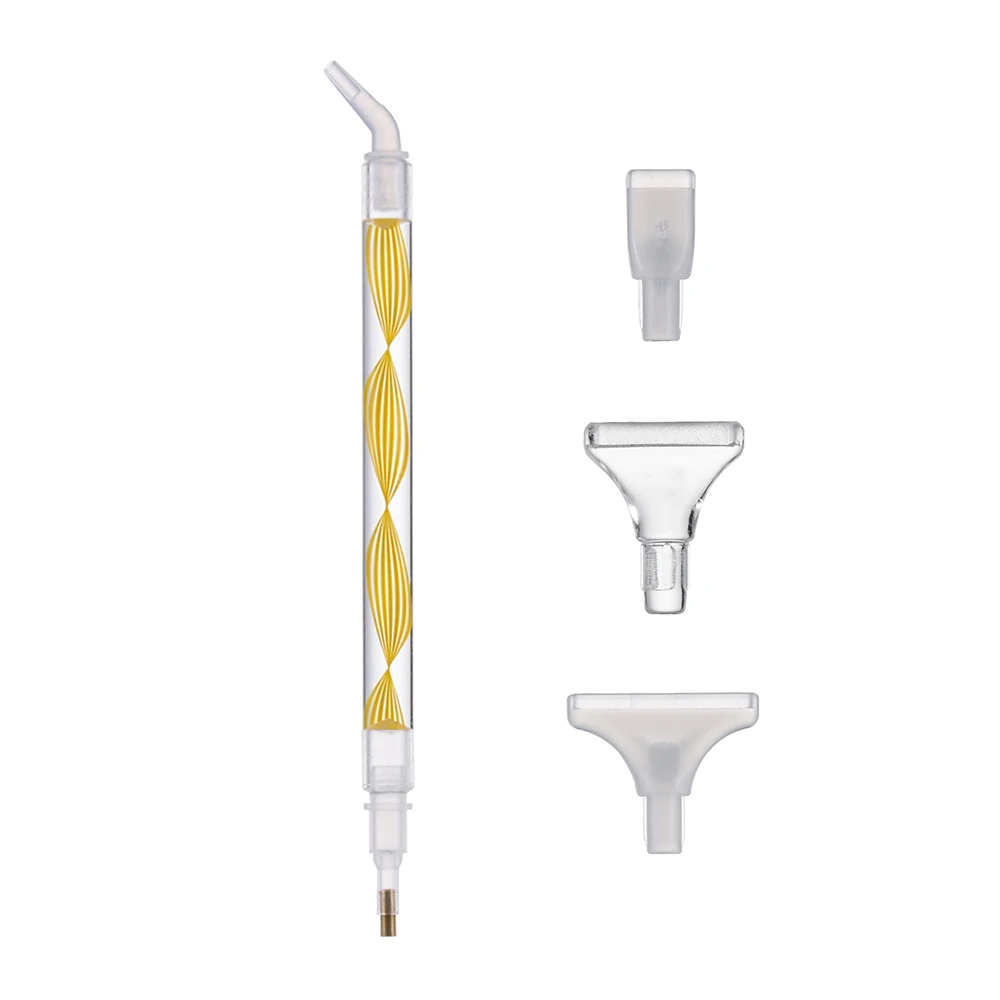Stylo de peinture au diamant 5D en résine, stylos perceuse à pointe en résine, point de croix, broderie, bricolage, artisanat, nail art, accessoires de couture, , 1 ensemble
