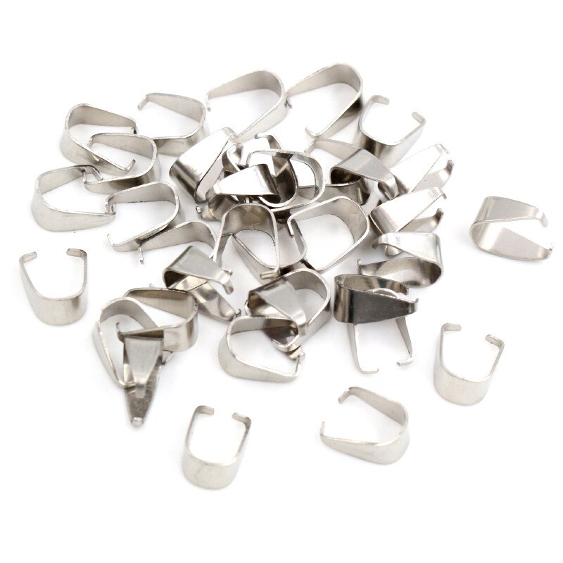 100 kpl ruostumattomasta teräksestä kullattu riipus nipistys sanka soljet kaulakoru koukut klipsit liitin tee itse koruja tehdä löytöjä: Ruostumaton teräs / 3 x 7mm
