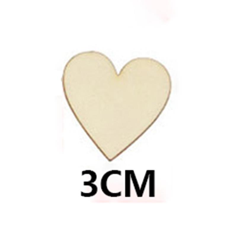 10-100 sztuk niedokończone drewniane serca puste plastry drewna 1cm-8cm DIY rzemiosło drewniane koło dyski na boże narodzenie malowanie ślub dekoracje: 30mm 50szt