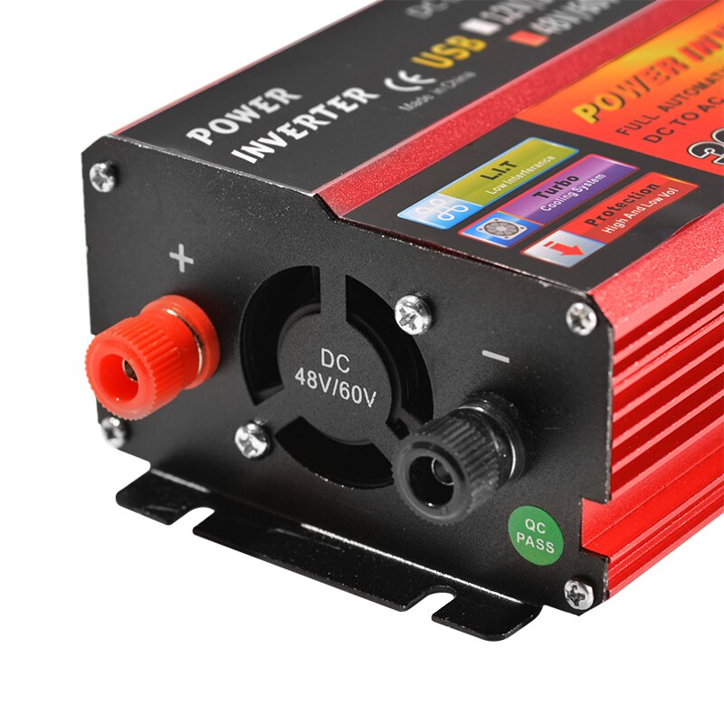 Inversor Solar 12V 220V 3000W convertidor de voltaje transformador DC 12V y 24V 48V 48V y 60V a AC 110V/220V Auto adaptarse Inversor