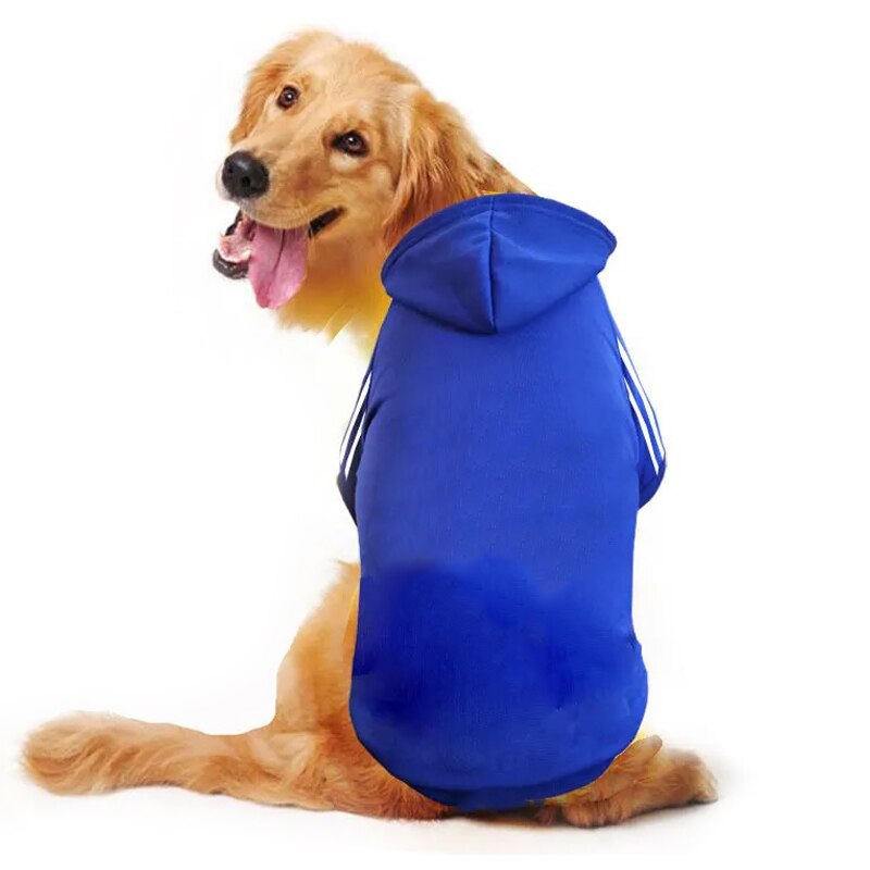 Dog Clothes Classic Pet Dog Hoodies Clothes For large dog Autumn Coat Jacket for Chihuahua Retriever Labrador Clothing: Blue / 5XL