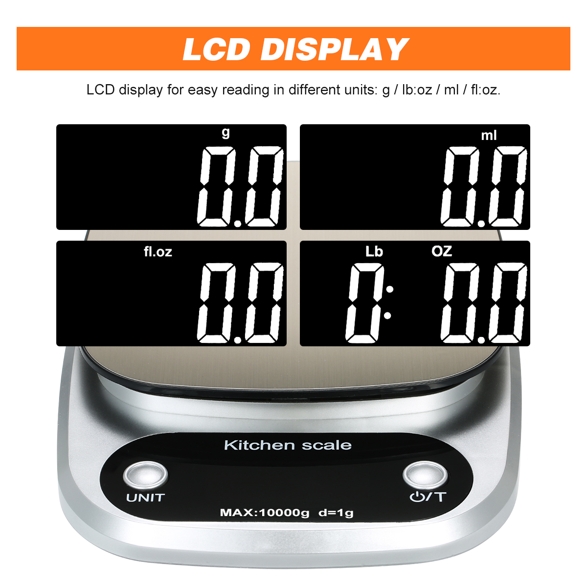 Digital Scale 3kg 5kg 10kg Portable LCD Electronic Scales Steelyard Kitchen Scales Postal Food Balance Measuring Weight Libra