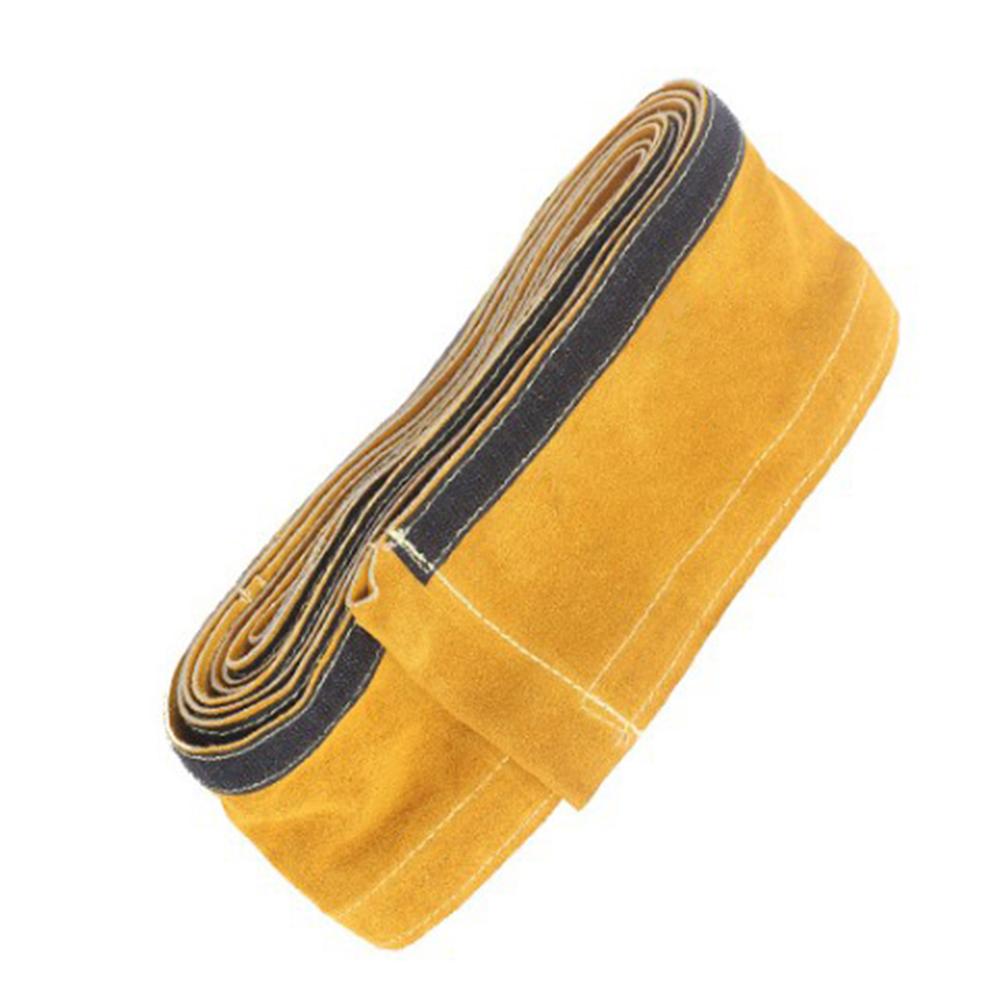 Protective Cover for Welding Torch Cable Cover Waterproof Flame Resistant Leather Stitched Protective Sleeve #40