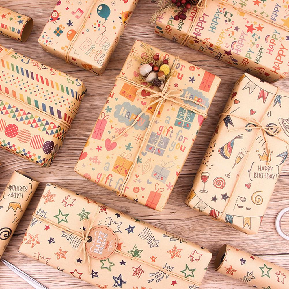 Gran papel de envolver caramelos reutilizable Kraft papel de embalaje de papel de una cara papel de envolver caramelos s para Bar de papel de embalaje