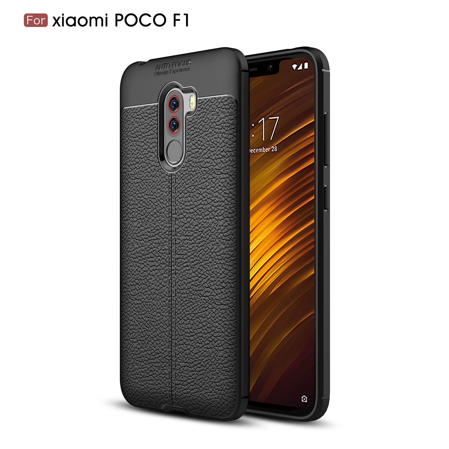 Für pocophone f1 Fall Abdeckung Telefon Fall für Xiaomi PocophoneF1 Zurück Abdeckung TPU Silikon für Xiaomi pocophone f1 Stilvolle Neue fall: Black