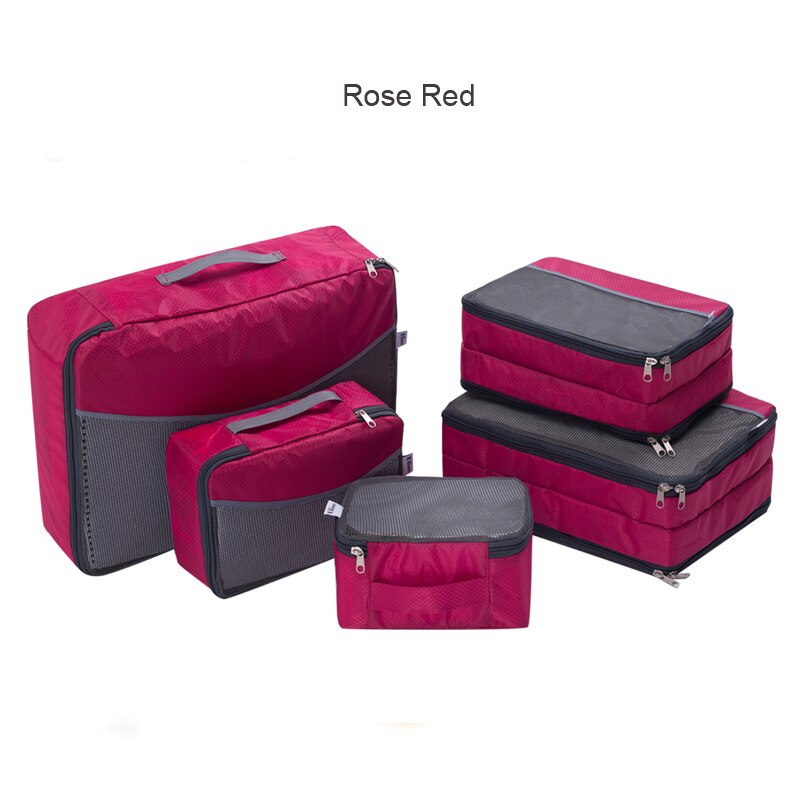 Ufine 5 Set Reise Gepäck Organizer-Doppelseitige Carryon Leichte Verpackung Würfel Lagerung Taschen