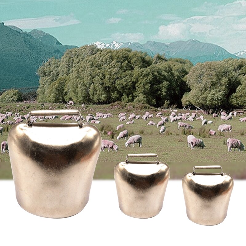 Cloches en métal pour bétail, 1 pièce, pour vache, cheval, mouton, prévention de la perte, fort, croustillant, étalé plus loin