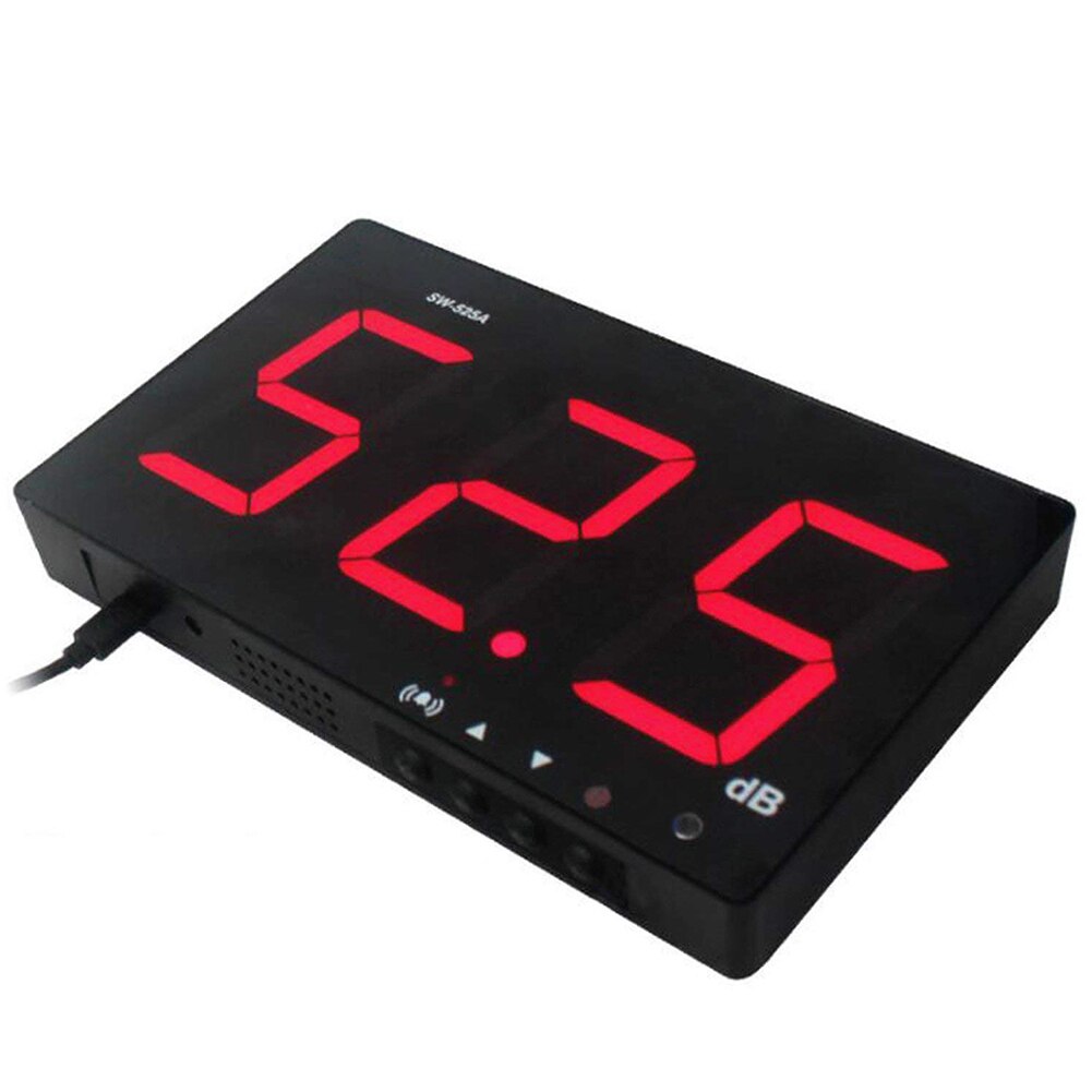 SW-525A Sound Level Meter Tester 30-130db Large Screen LCD Display Wall Hanging Type Noise Decibel Measuring Tester Alarm