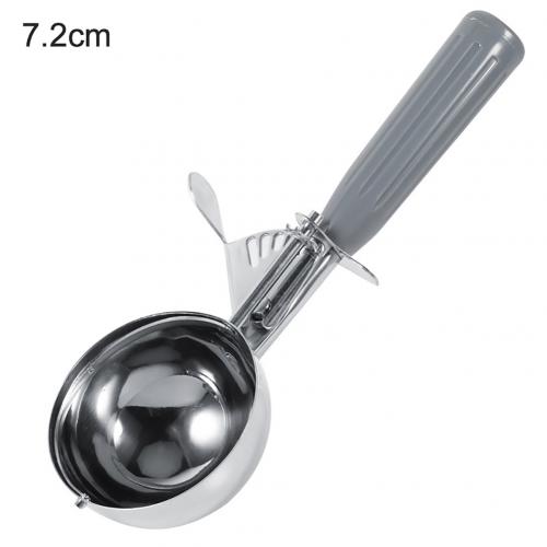 Stainless Steel Ice Cream Scoops with Plastic Handle Fruit Mash Spoon Ice Cream Ball Scoop Ice Cream Spoons Kitchen Tool: 72mm