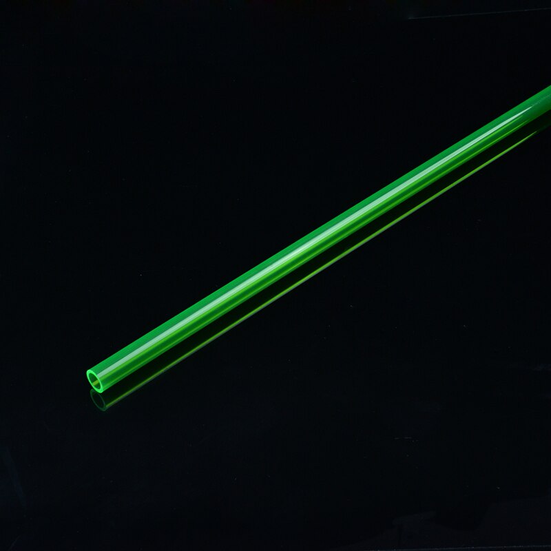 Syscooling water cooling hard tube colorful PETG tube ID 10mm OD 14 mm length 50cm used for PC water cooling: Green color