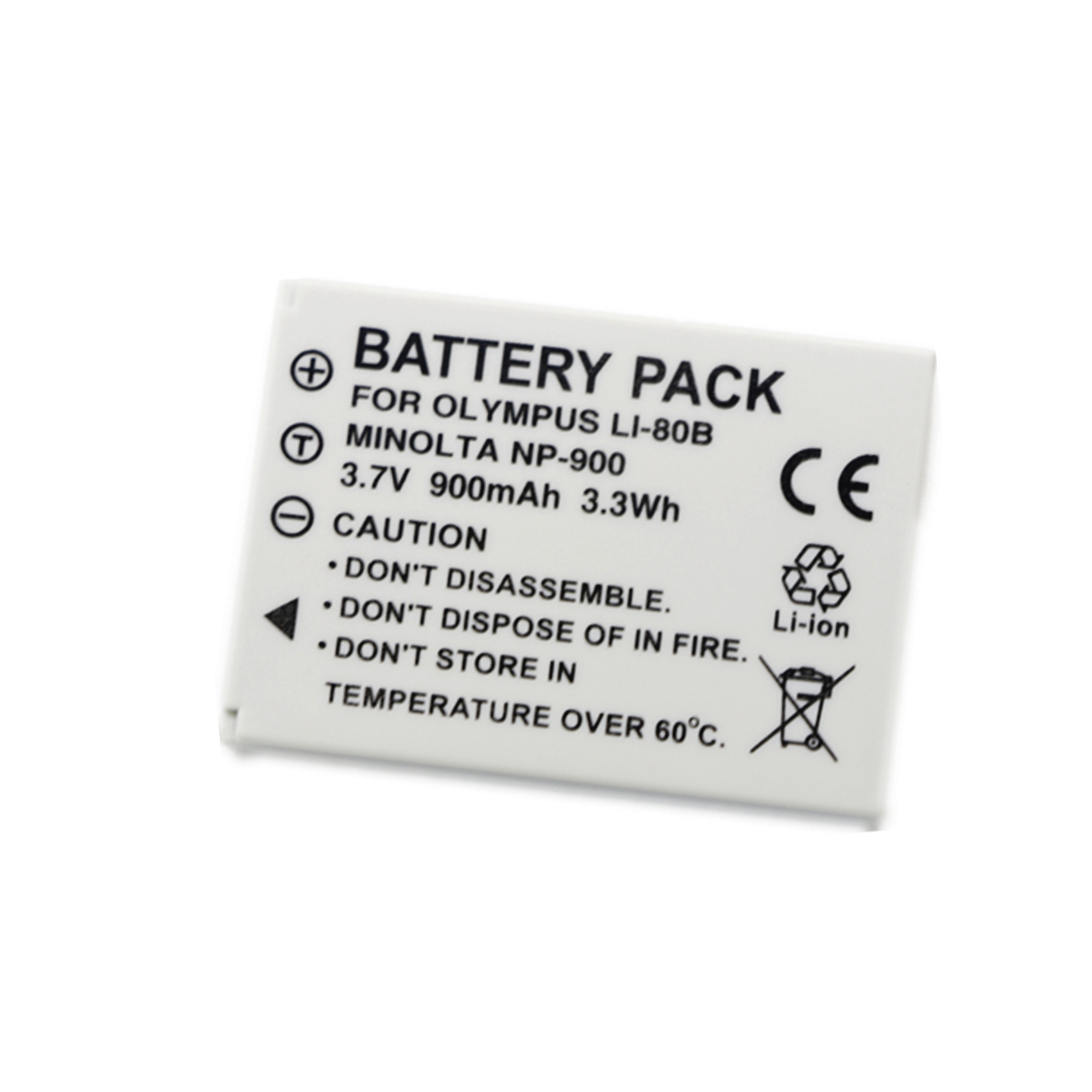 Li-80B Batterij Of Oplader Voor Olympus T-100 T-110 X-36 X-960 Konica Minolta NP-900 Dimage E40 E50: Black