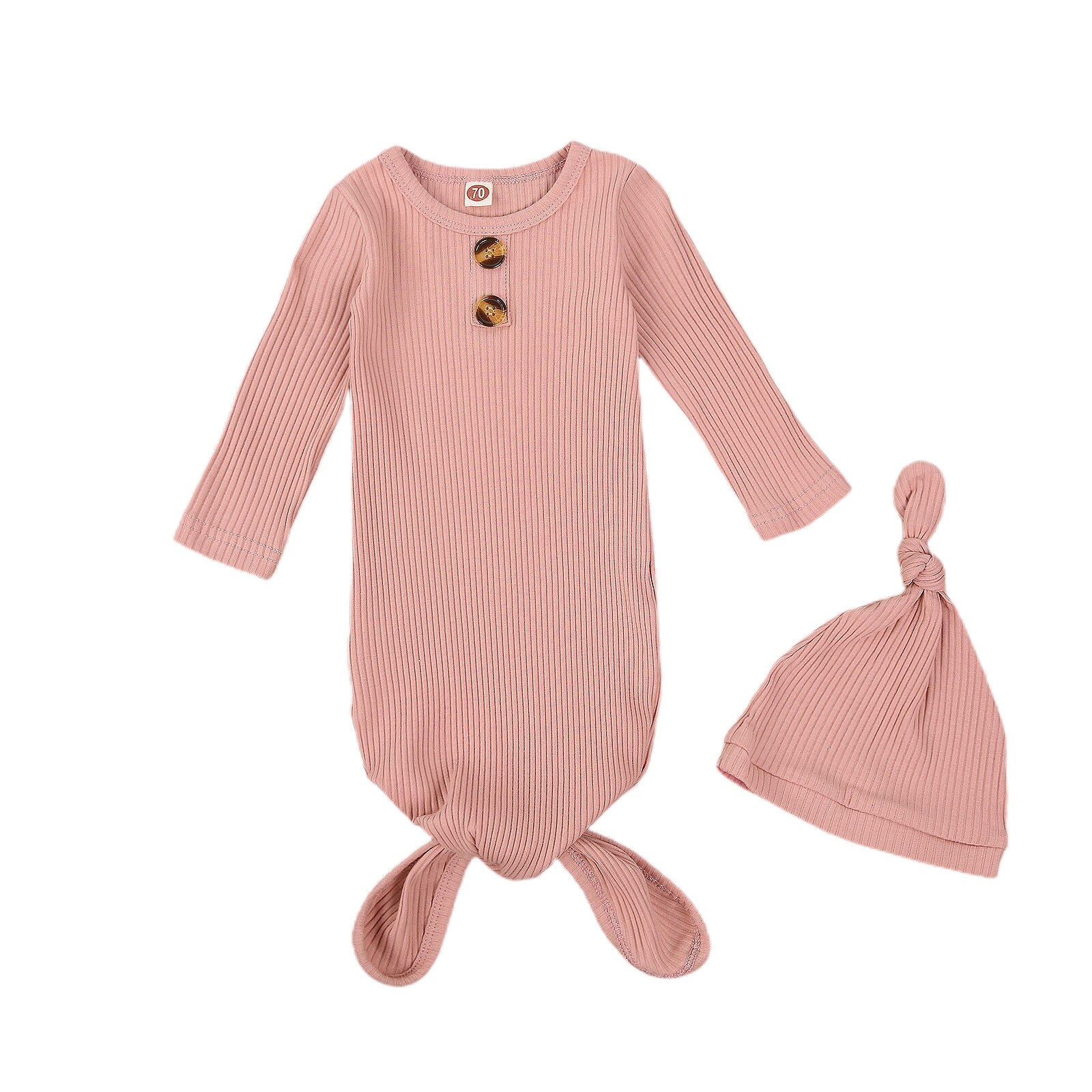 automne printemps enfant en bas âge bébé filles garçons sac de couchage infantile à manches longues col rond -né enveloppement confort sac de couchage + chapeau 0-6M: Rose / 80