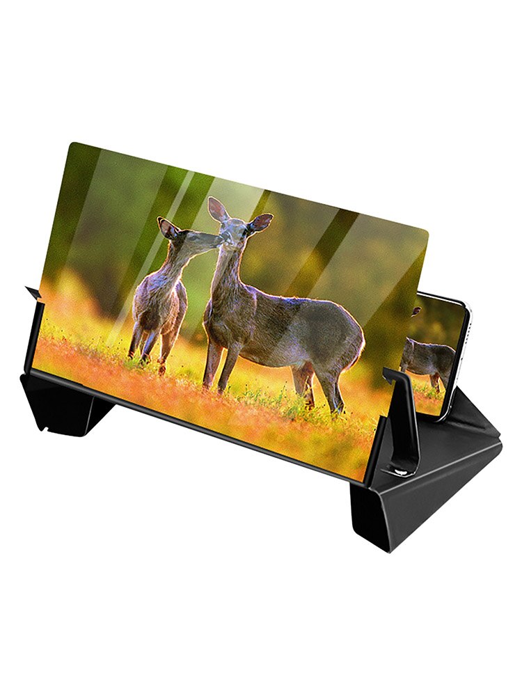 Vergrootglas Hd Projector Stand Houder Straling Mobiele Telefoon Screen Versterker Universele Lichtgewicht 3D 12-Inch Hd Movie Screen