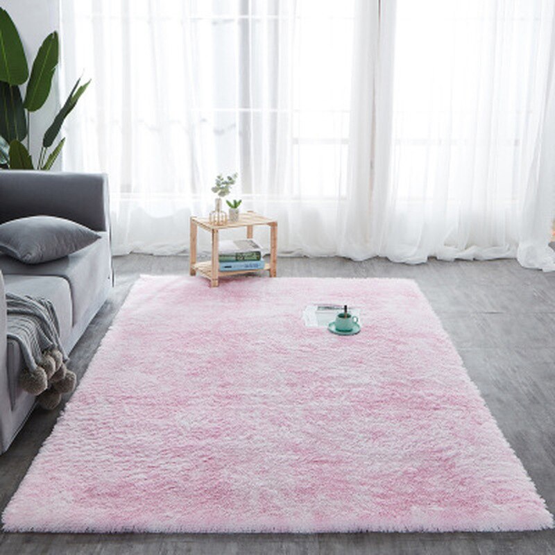 1PC Shaggy Tie-teinture tapis 40*40CM imprimé peluche sol moelleux tapis chambre d'enfants fausse fourrure zone tapis salon tapis soyeux tapis