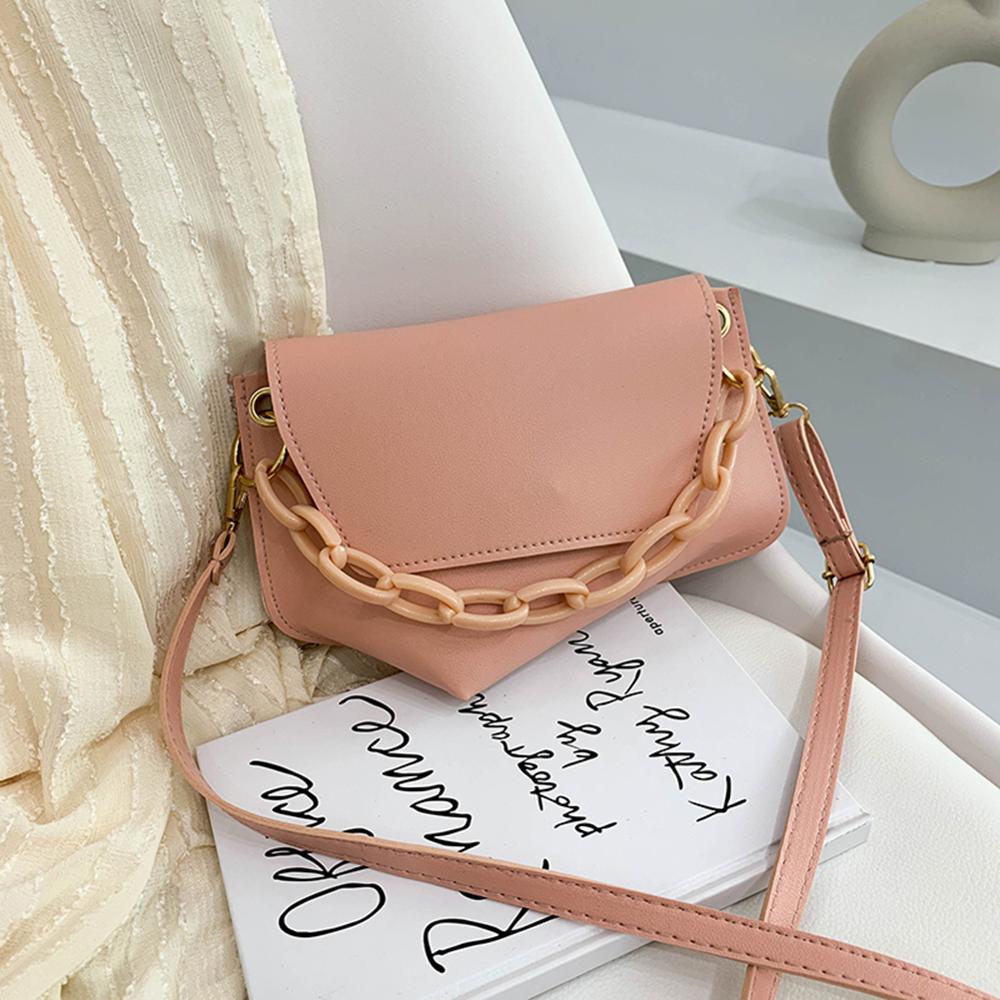 Irregular Shape PU Leather Crossbody Bags For Women Chain Shoulder Messenger Bag Lady Simple Travel Bag