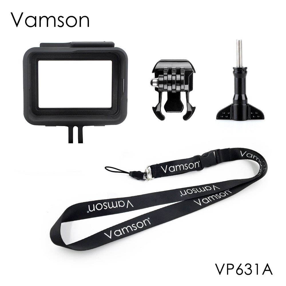 Vamson för gopro tillbehör hero 7 6 5 svart 7 silver/vit skyddsram väska kantskydd hölje fäste  vp631: Vp631a