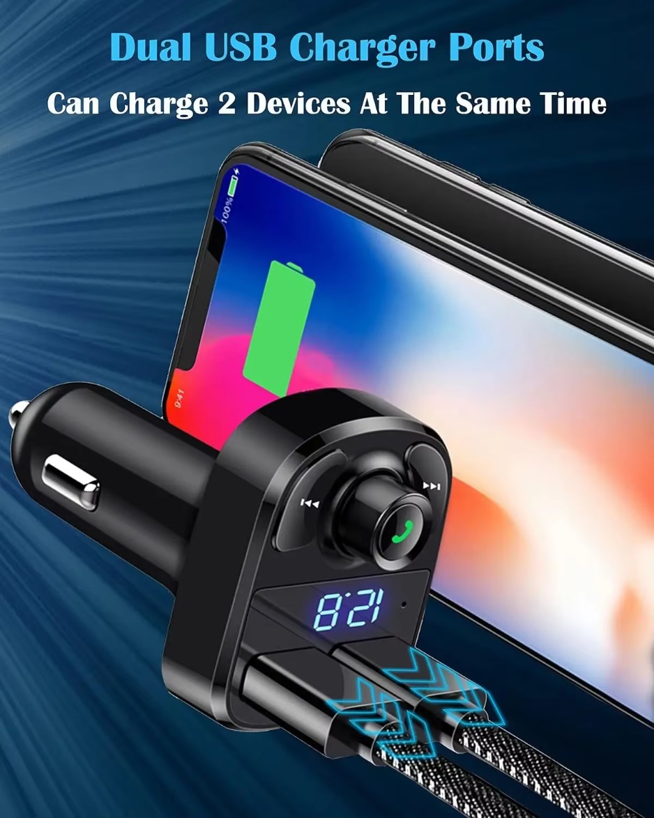 Auto Ladegerät FM Sender Bluetooth Audio Dual USB Auto MP3 Player autoradio Freisprecheinrichtung Ladegerät 3,1 A Auto Zubehör