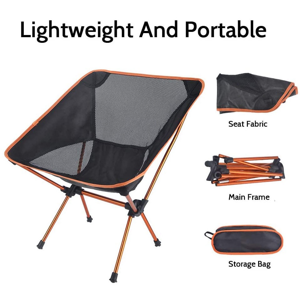 Draagbare strandstoel, picknickstoel, visgerei, reisstoel, opvouwbare stoel voor buiten, ultralicht