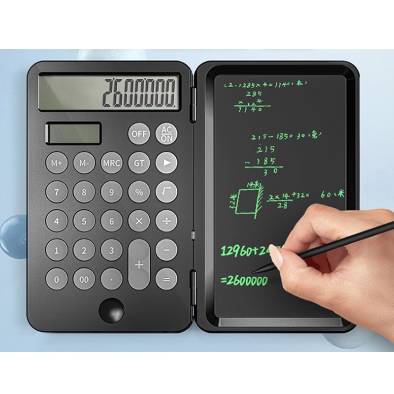 Digit Calculators w/Portable LCD Handwriting Screen Writing Tablet 12-digit Display Ultra-thin Business Student Notepad
