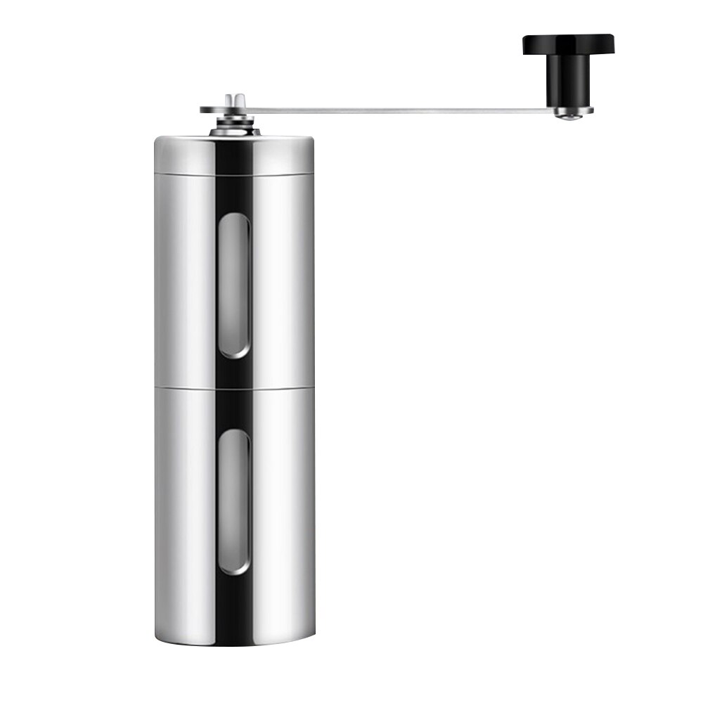 Manual Coffee Grinder Conical Burr Mill Brushed Stainless Steel Tea: sliver