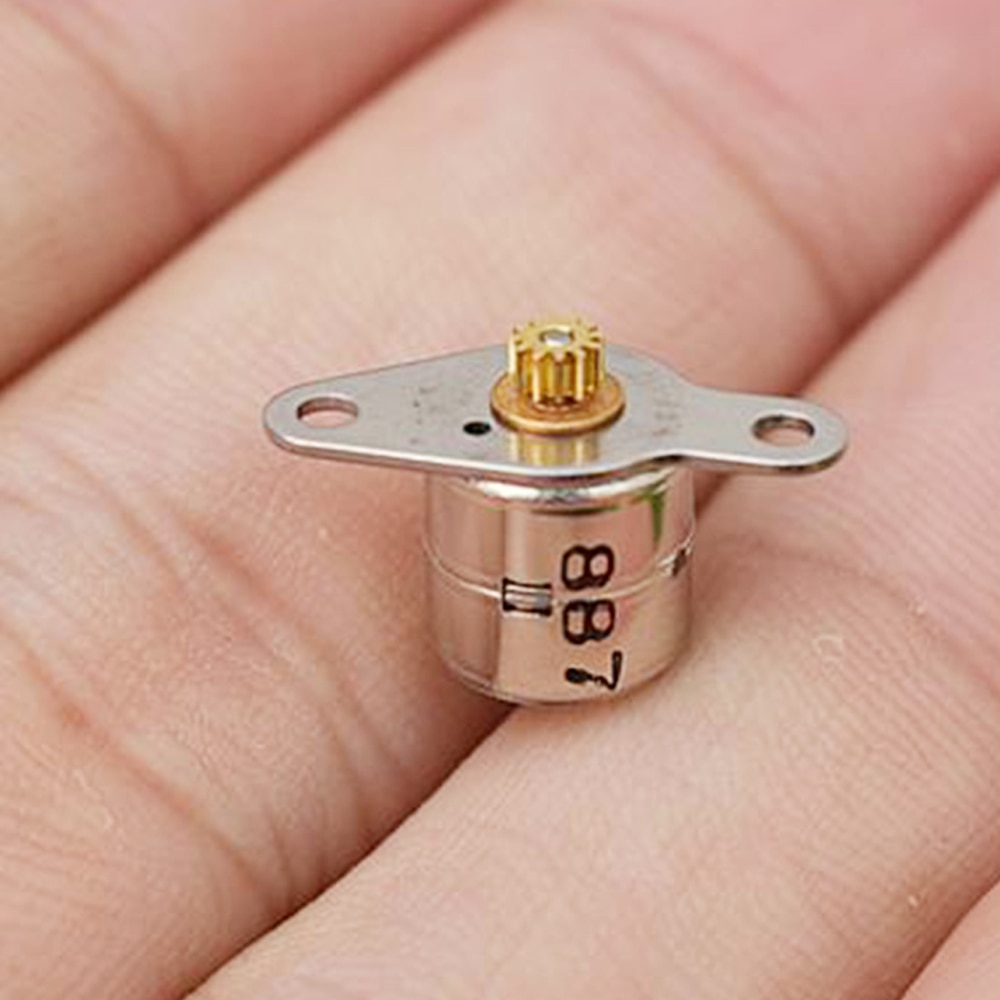 5Pcs Mini 8mm Stepper Motor Micro Two-phase Four-wire Stepping Motor Small Shaft Diameter 1mm with Metal Gear Diy Accessories