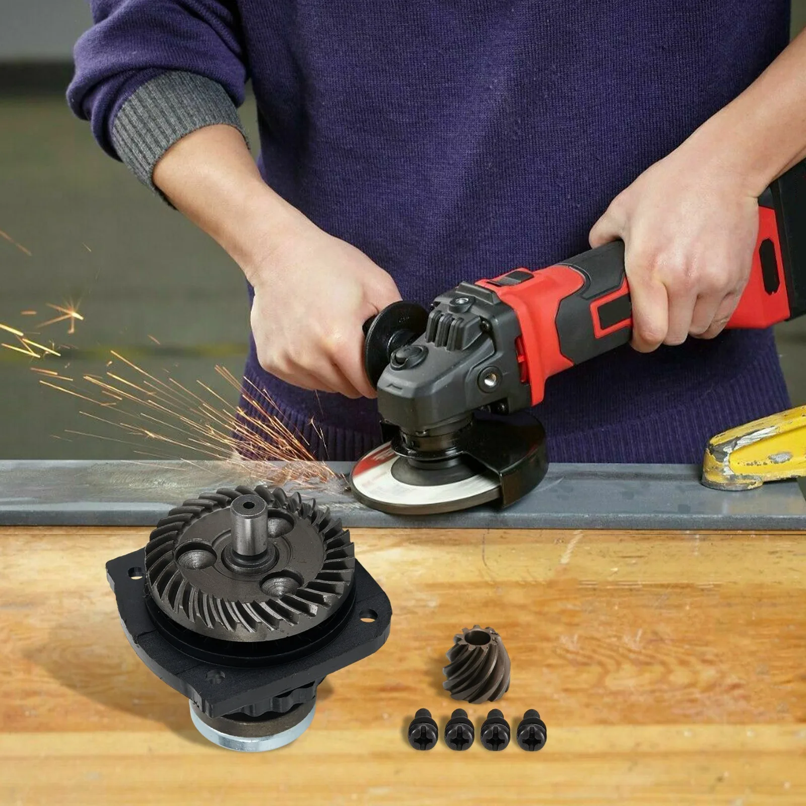 Tool Maintenance Angle Grinder Gear Assembly Angle Grinder Gear Assembly Power Tool Replacement Long Life Performance