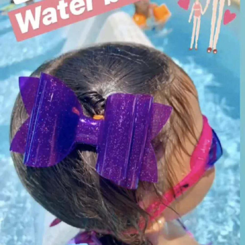 3,5 zoll Wasserdicht Prinzessin Griffe Gelee BöGen Haar BöGen Haarnadeln tanzen Party Bogen Haar Clip matt Strukturierte funkeln BöGen