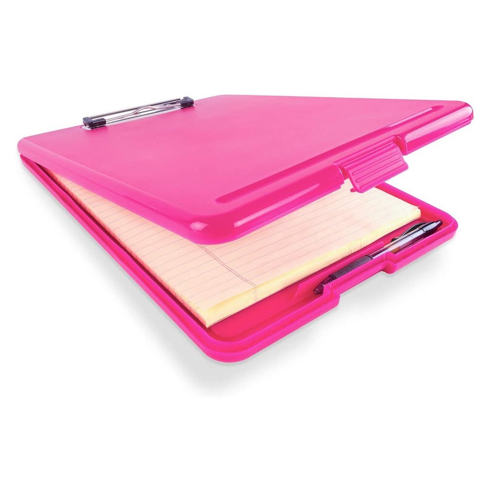 Multifunctional PP File Box A4 Writing Board Portable File Storage Box File Box Openable PP File Box: rose red