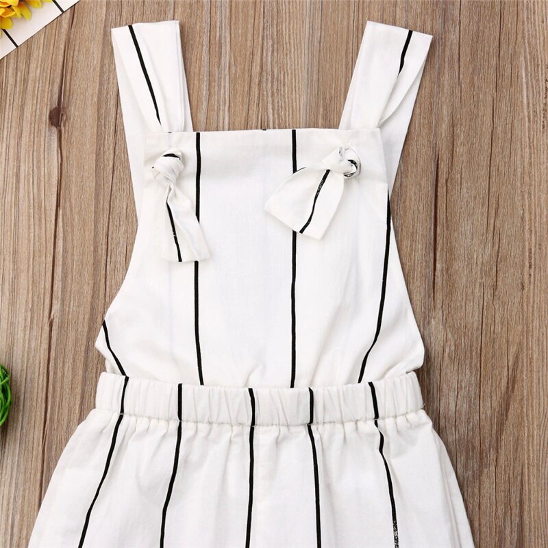 Sommer småbørn børn baby piger tøj stribet jumpsuit ærmeløs strop overalls lange bukser one-pieces outfits 1-6y