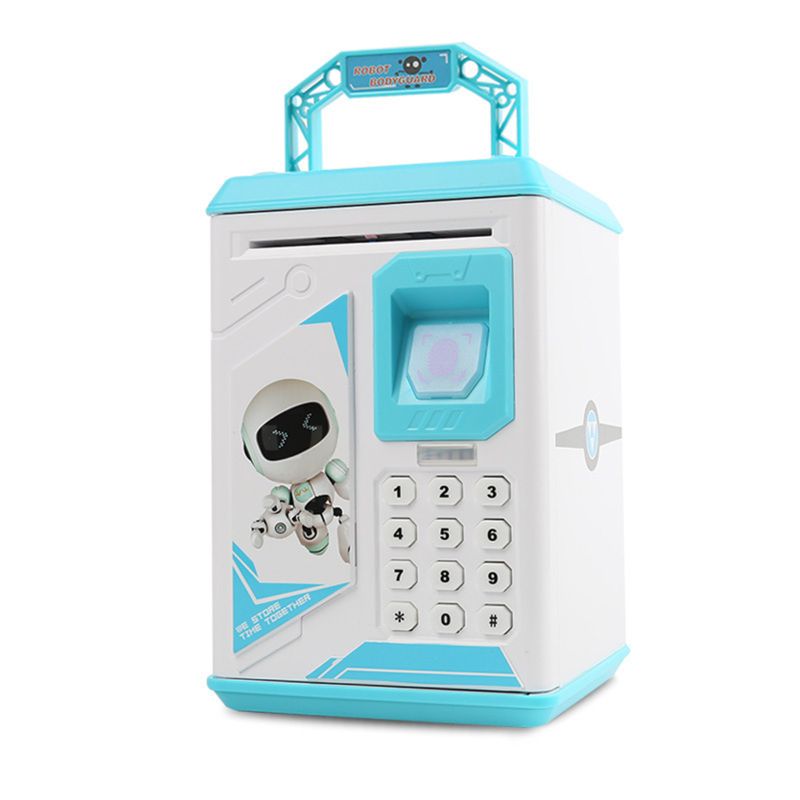 Mini ATM Electronic Coin Bank,Smart Electronic Piggy Bank Safe with Password Mini ATM Electronic Coin Bank,: BL