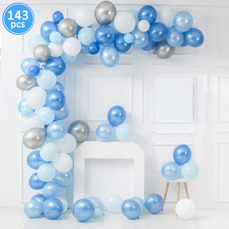 Confeti látex globos mixtos Banner primer Feliz cumpleaños 1 er niños bebé niño niña decoraciones mi 1 año suministros guirnalda: Amarillo claro