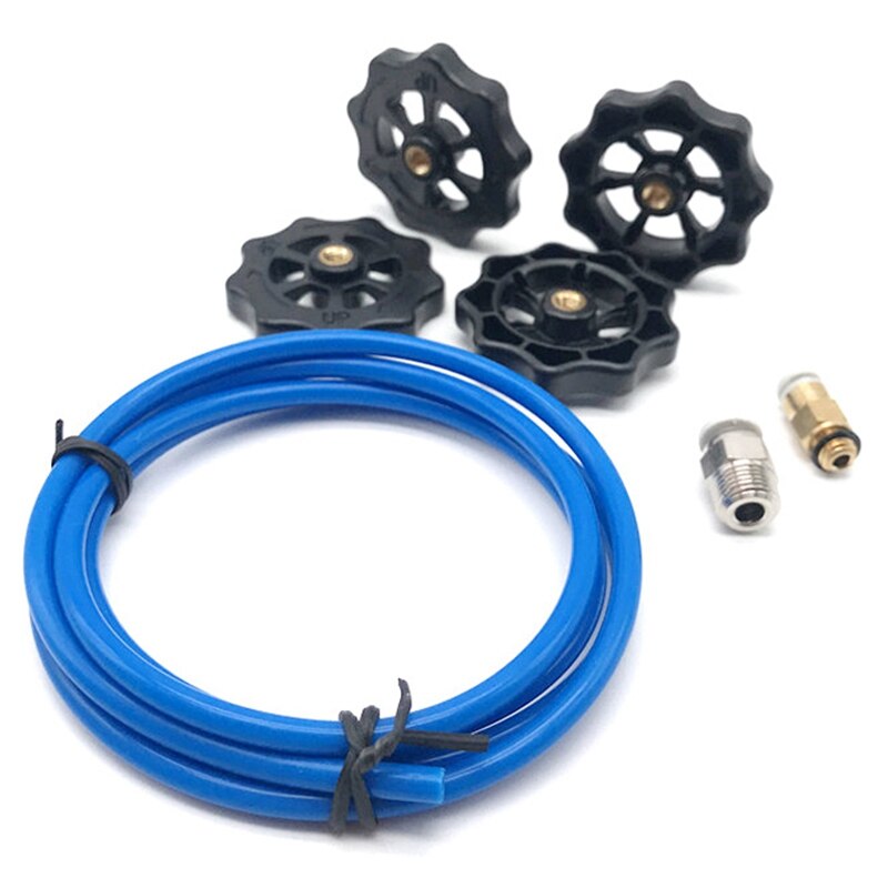 Kit de pièces d'imprimante 3D Tube PTFE CR-10 torsadé à la main grand avec connecteur pneumatique rapide PTFE PC4 M6/M10: Blue