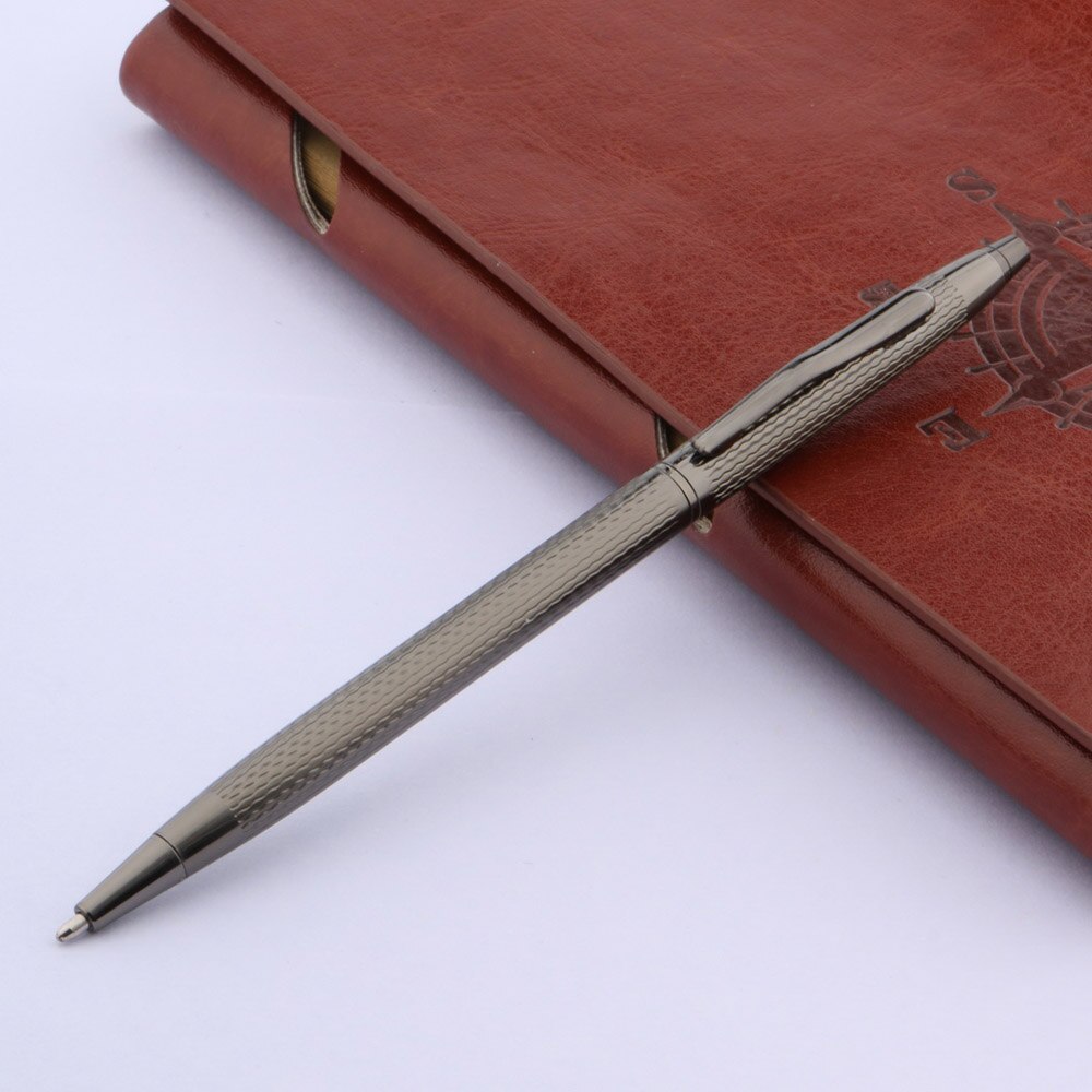 1pc Stainless steel student pen office piece classical Ballpoint Pen