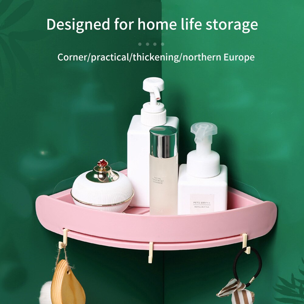 2 stk baderom hjørne oppbevaringshylle vegg arrangør holder dusj caddy oppbevaringshylle sjampo holder hylle hjemme bad gadgets