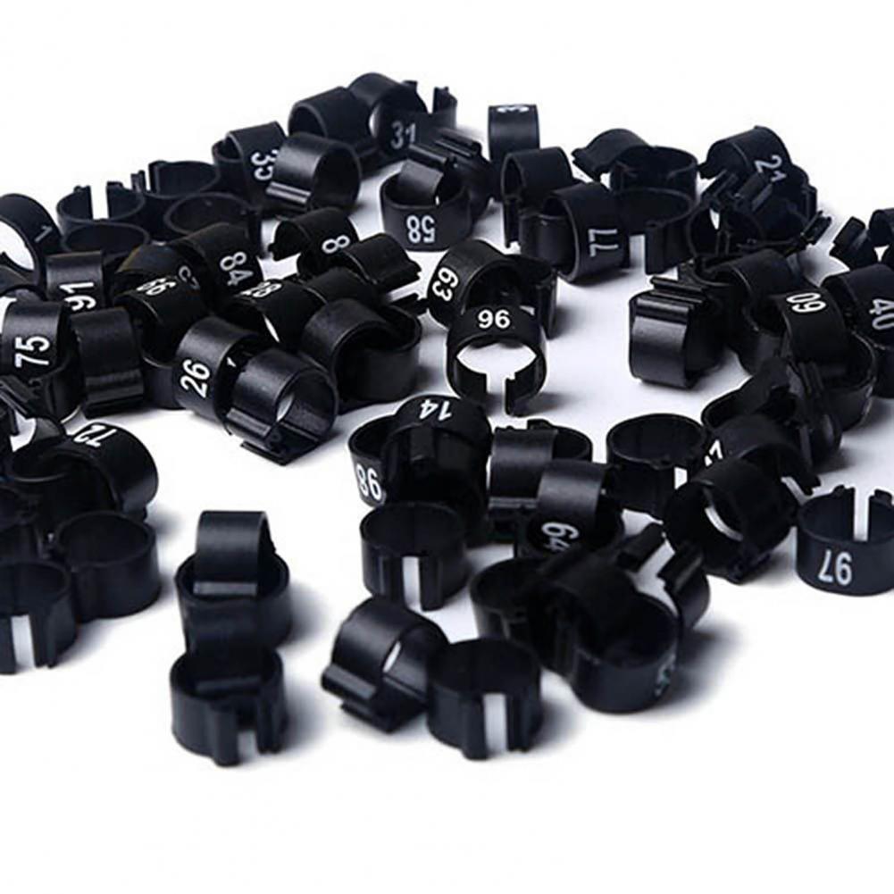100Pcs Bird Been Band Milieuvriendelijke Eenvoudige Toepassing Plastic Gevogelte Identificatie Band Voor Pluimvee Voor Huisdier Product Vogel Accessoire