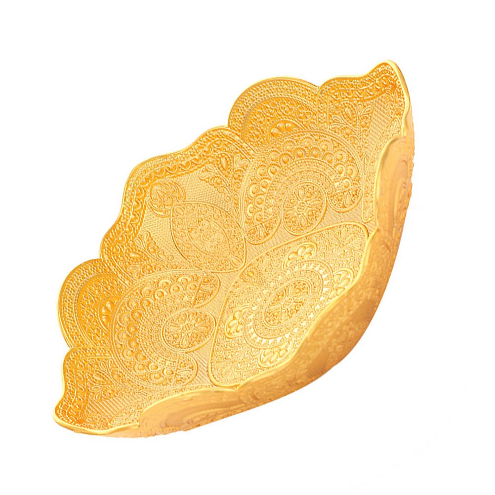 Delicate Fruits Serving Tray Chic Pastry Plate Metal Fruit Display Tray