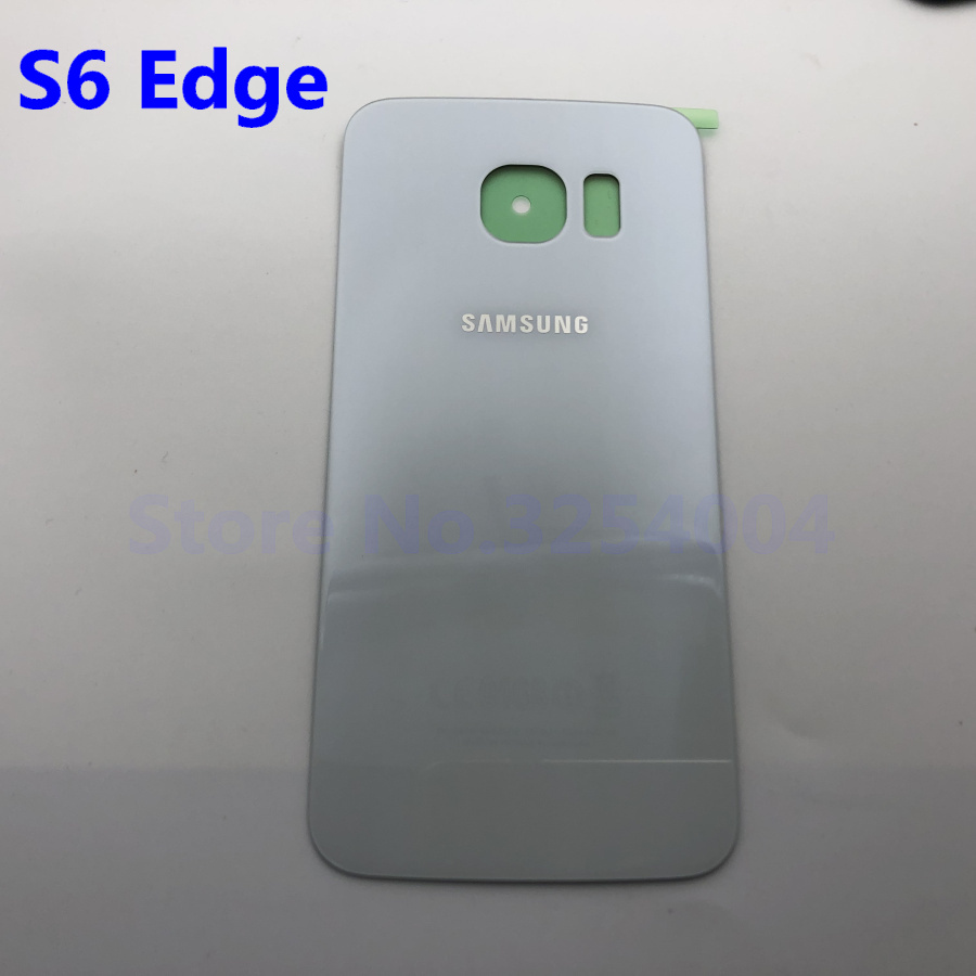 Nueva tapa trasera de la batería para Samsung S6 edge plus G920F G925F G928F carcasa trasera para batería: S6 Edge White