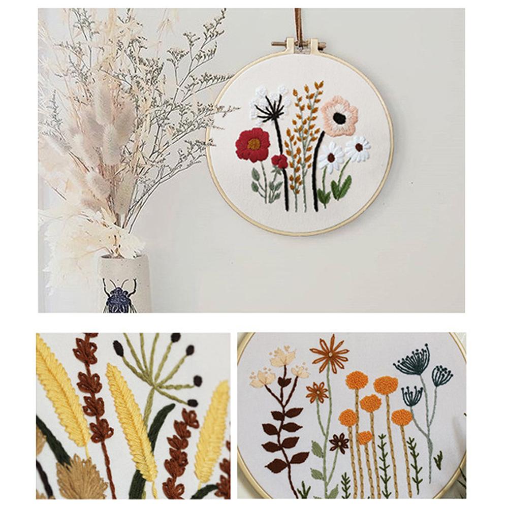Flowers Patterns DIY Cross Stitch Kits Handmade Crafts Sewing Supplies 3D European Embroidery Materials Package Needlework Set