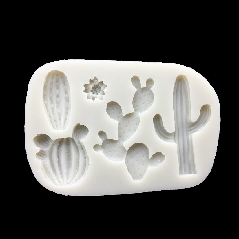 Cactus Siliconen Mold Sugarcraft Chocolade Cupcake Bakvorm Fondant Cake Decorating Gereedschap