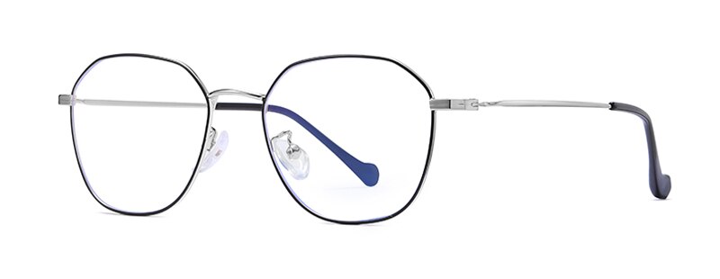 Peekaboo Anti blau licht gläser frauen optischen rahmen platz spiel Computer brillen für männer retro Gold metall rahmen: Schwarz Silber-
