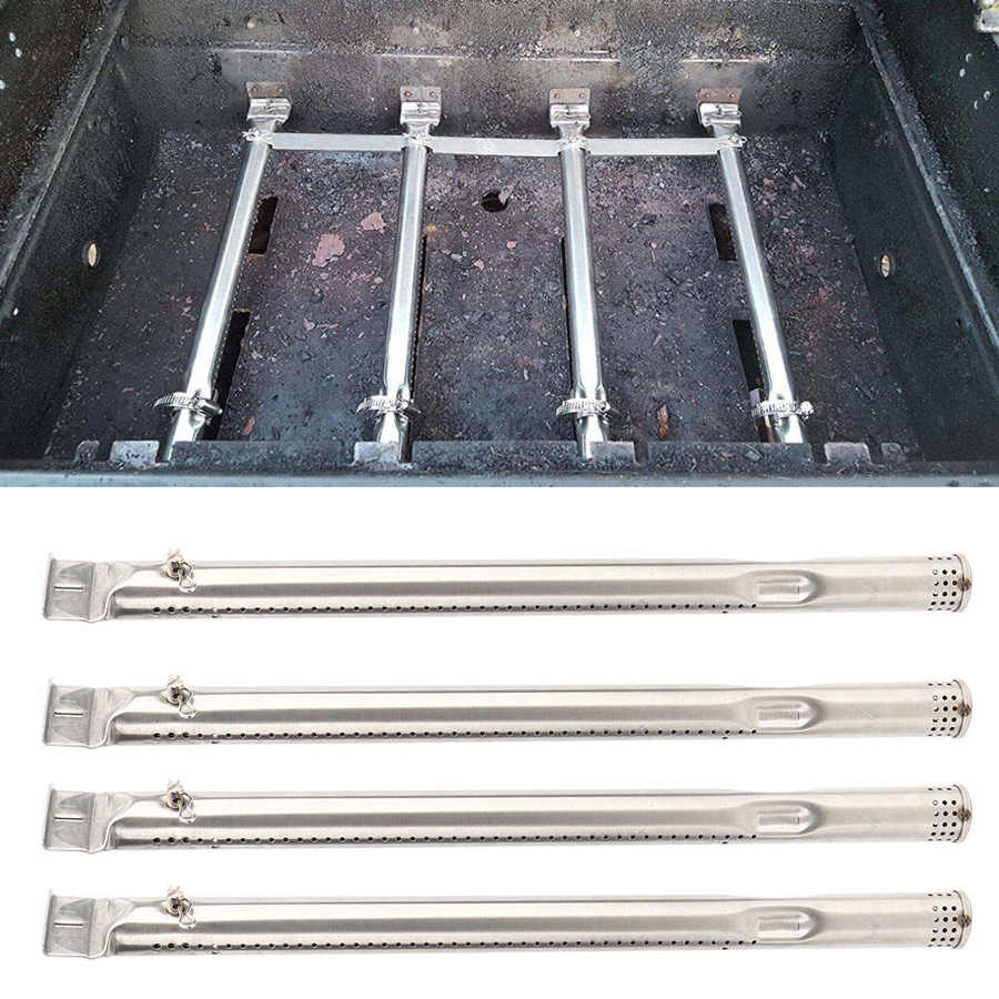 4 stk rustfrit stål grillbrændere tilbehør til udskiftning af rør, der passer til charbroil bbq-værktøjer