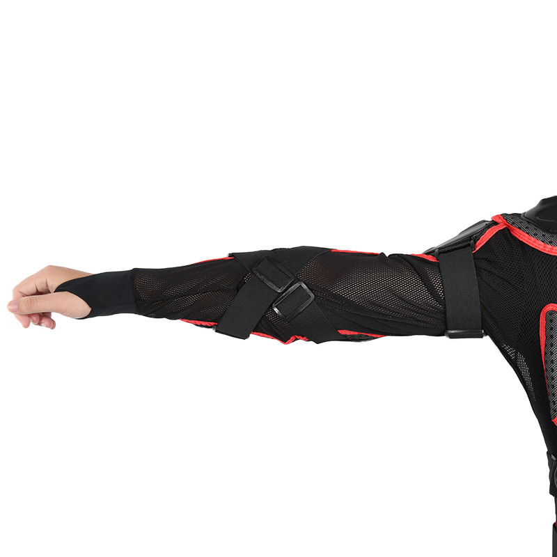 Motorcycle Armor Motorbike Riding Full Body Armor for Men Spine Chest Gear Red Edge Deluxe Edition S-XXXL