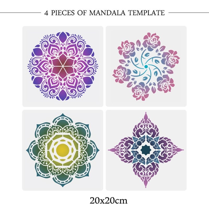 49/58/60 stücke Mandala Punktierung Werkzeuge für Malerei Felsen Stein Schablone Acryl Stock Edelstein Aufkleber Staffelei Palette Schwamm Bausatz