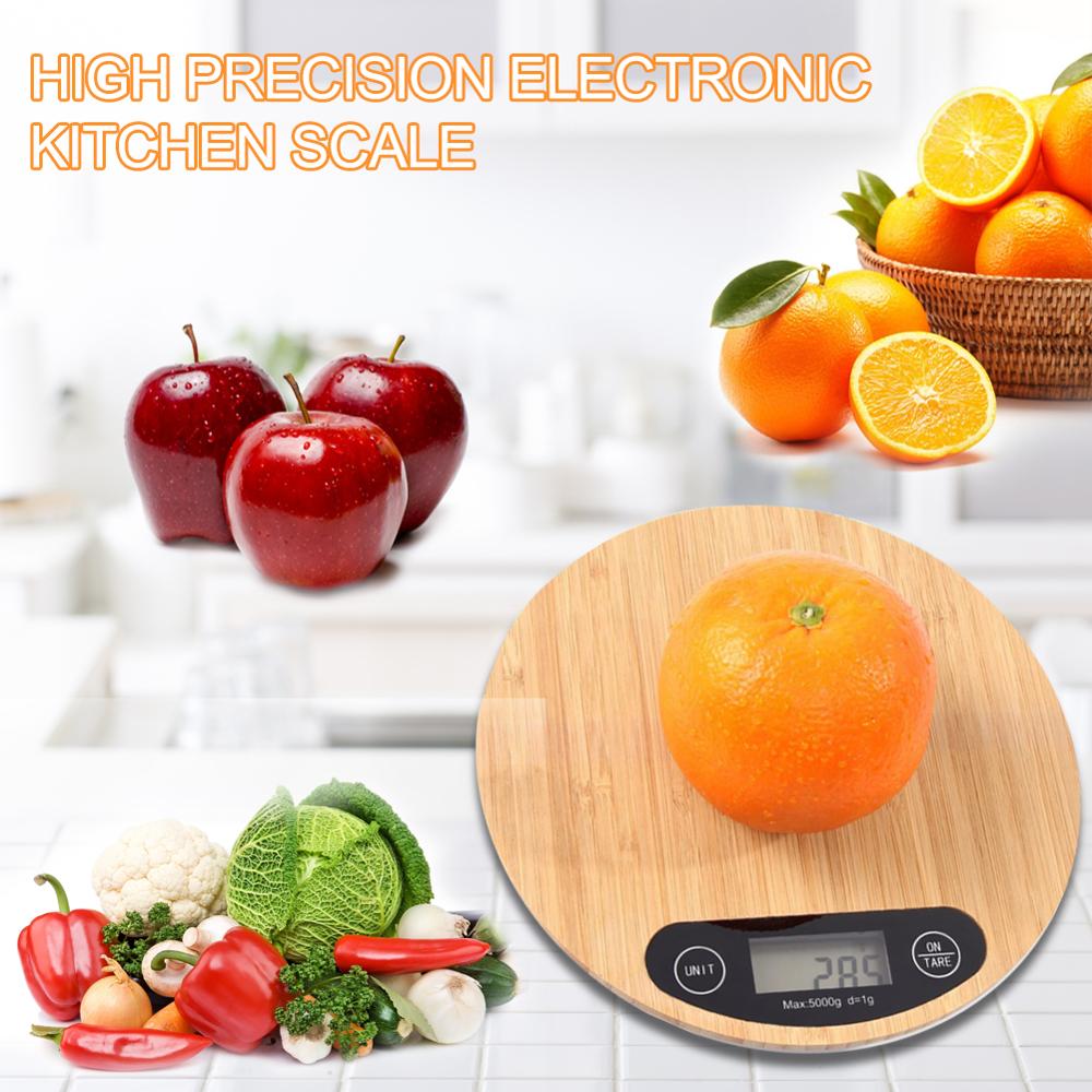 Electronic Kitchen Food Scale Accurate Food Prep Baking Scale with LED Display 11lb/5kg, 5 Units