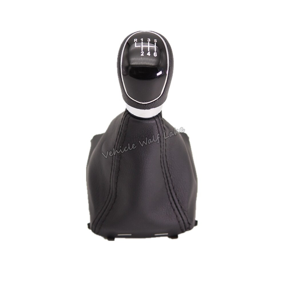 For Ford Fiesta CarStyling Silver Black Gear Shift Knob 5 Gear 6 Speed