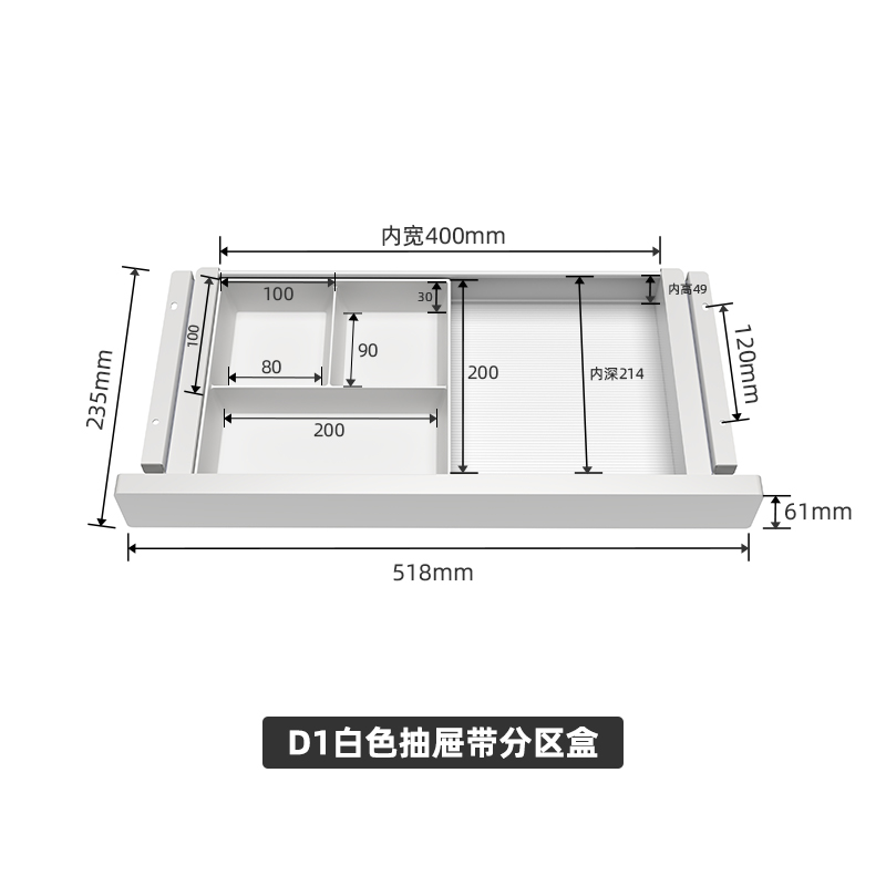 Cajón debajo del escritorio de madera de nogal, bandeja deslizante oculta para almacenamiento de bolígrafos de oficina para mesa de ordenador, sistema organizador que ahorra espacio: Oro