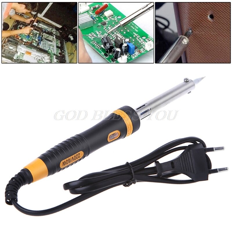 60w 220 v ferro de solda elétrica de alta qualidade ferramenta de aquecimento de solda de ferro quente transporte da gota