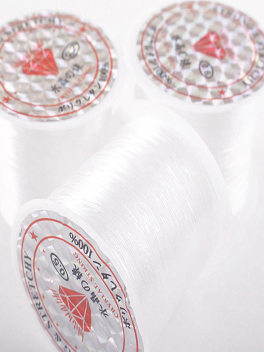5 Rolls Clear Nylon Vissen Wire Non Stretch Kralen Koord Onzichtbare 0.2Mm-0.8Mm