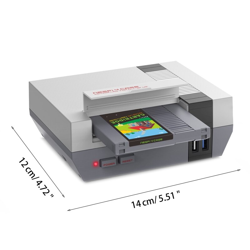 Retroflag Pi 4 Fall NESPi 4 Gehäuse Shell + SSD Fall &amp; Schraubendreher w/ Functional Power &amp; Reset-Taste für Raspberry Pi 4